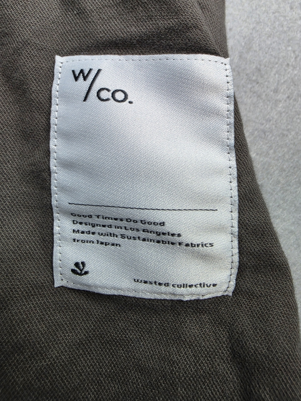 Wasted Collective Gray Button Down Large Good Times Do Good Made Japan - Picture 3 of 8